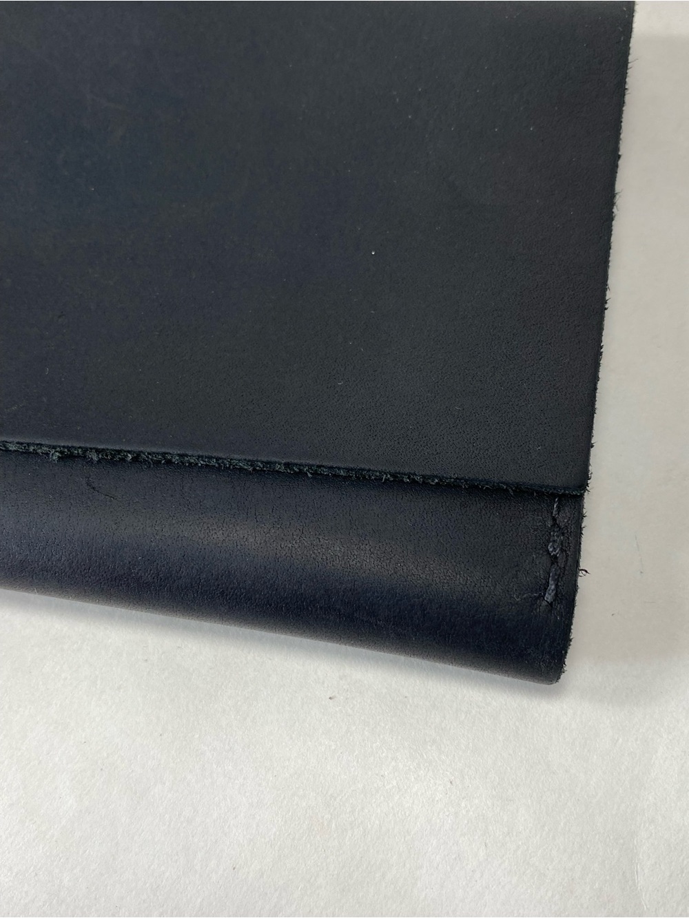 Portland Leather Goods Rancher Black Long Envelope Wallet Brass Snap Closure - Picture 6 of 14